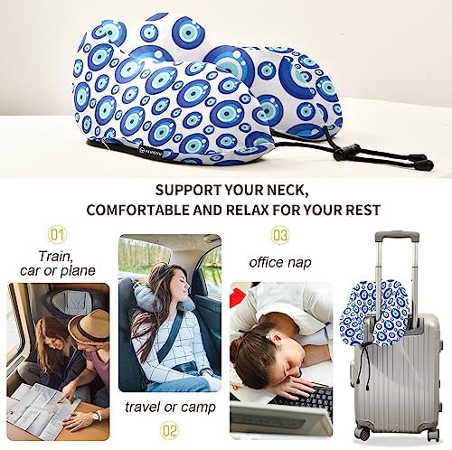 Wusikd Evil Eye Memory Foam Neck Pillow