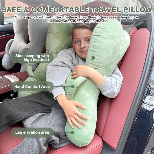 H-Shaped Travel Pillow for Car Adults and Kids Ergonomic Support