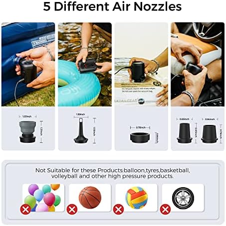 FLEXTAILGEAR Electric Air Pump - Portable Inflaton Solution for Hiking Camping