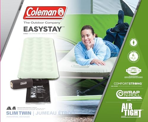 Twin Perfect - Coleman EasyStay Plus Air Mattress - ComfortStrong coils AirTight system Perfect Twin Sleep