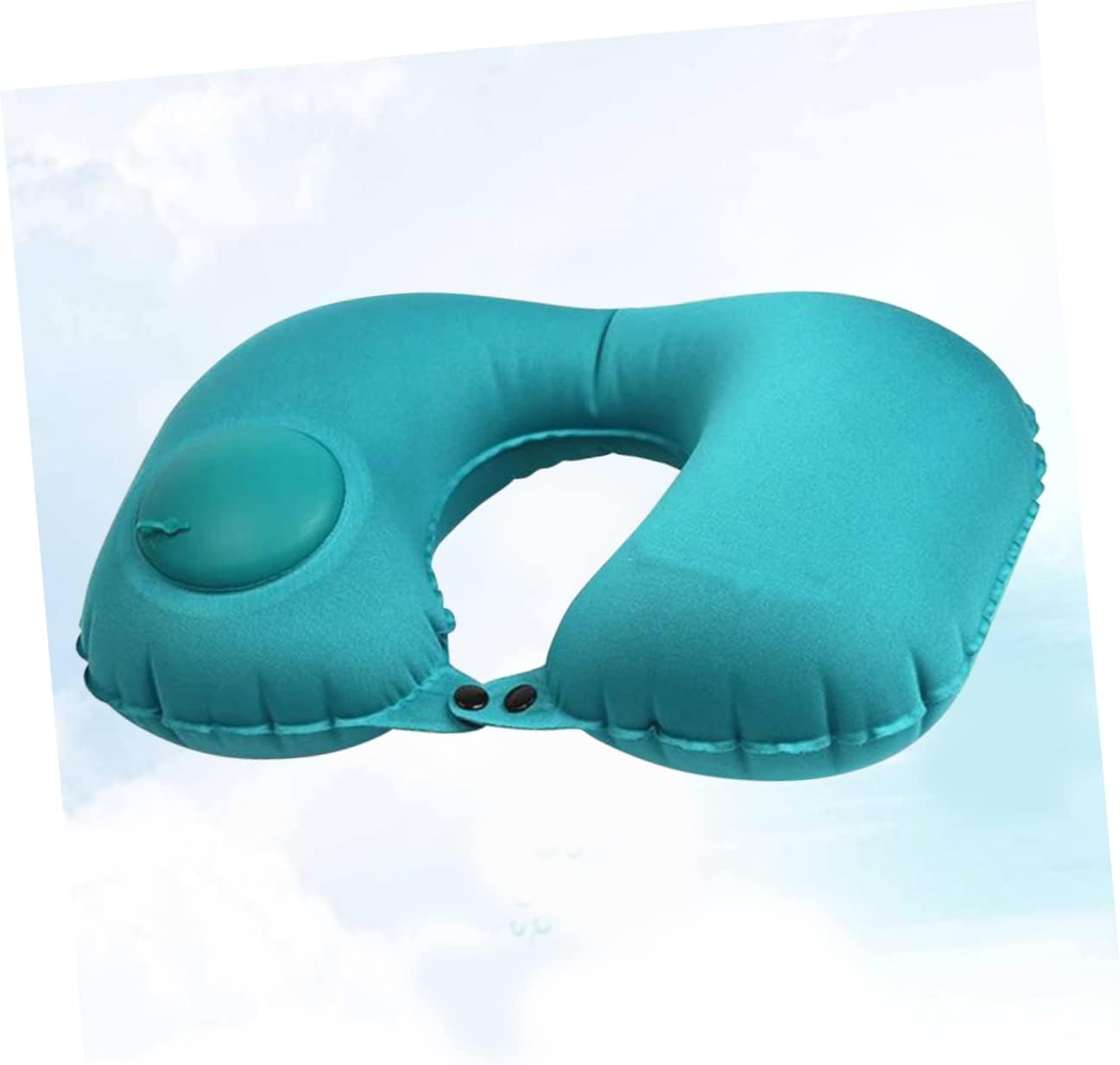 2-Piece Neck Cushion Inflatable Travel Pillow for Airplane - Comfortable Support for Travel Neck and Easy Use