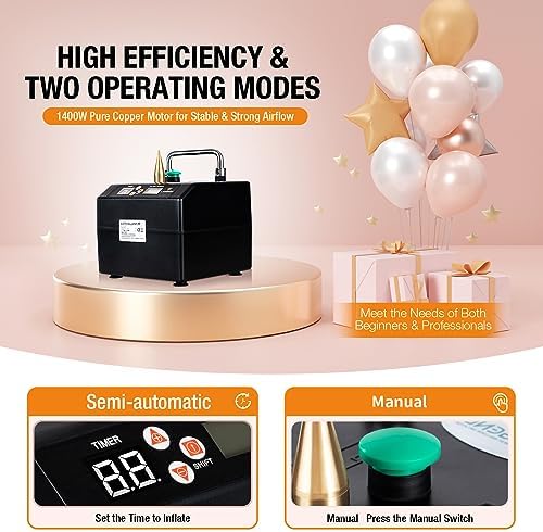 Seamless Party Balloon Pump 110V 1400W