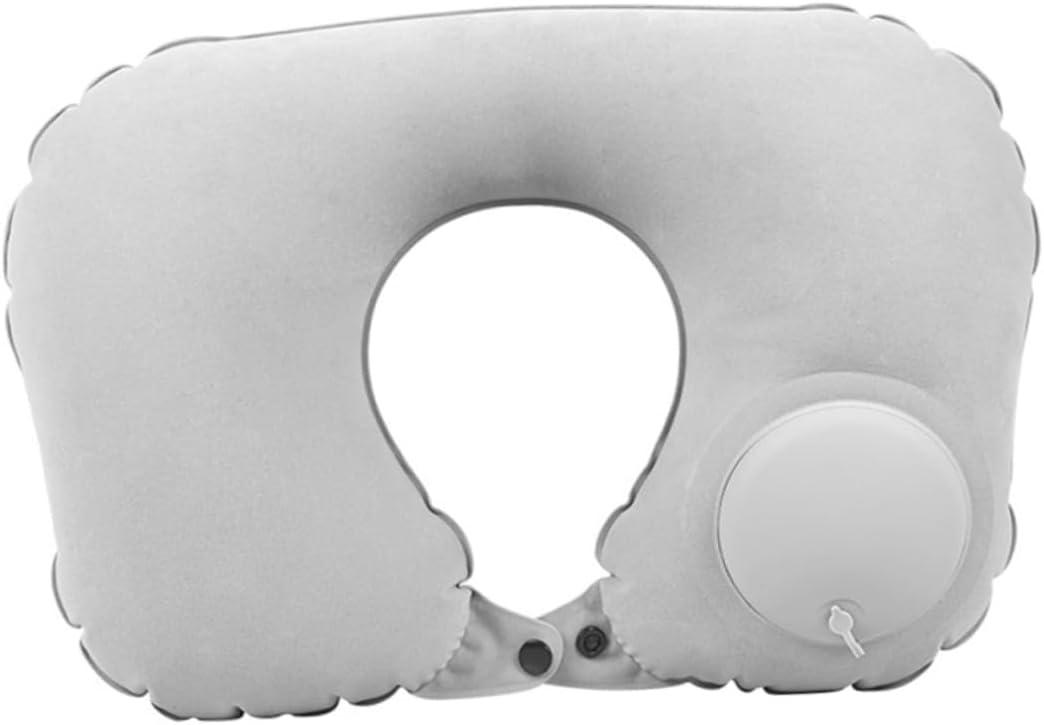U-Shaped Neck Pillow with Automatic Inflator 2-Piece Set for Travel Comfort