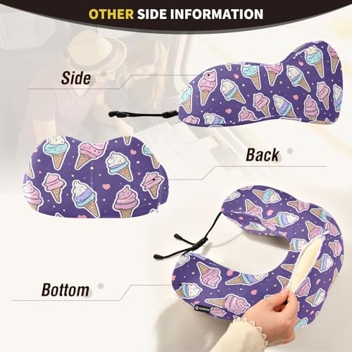 ALAZA Neck Travel Pillow with Memory Foam and Washable Cover