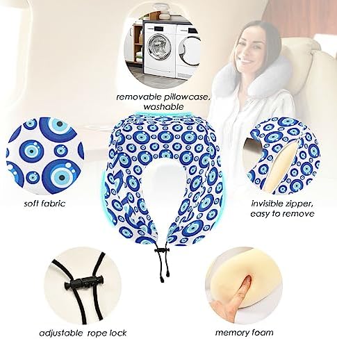 Wusikd Evil Eye Memory Foam Neck Pillow