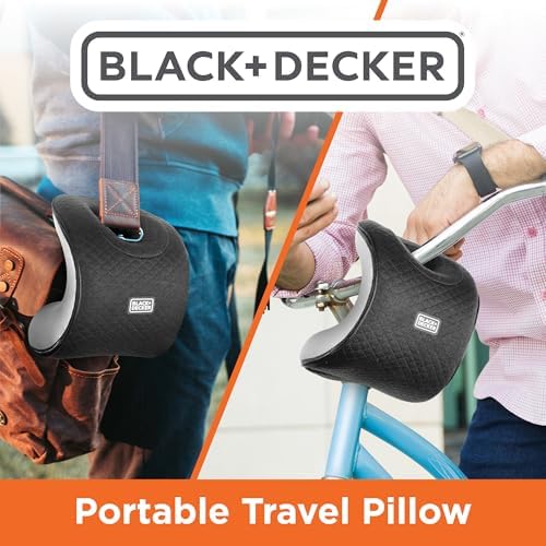 BlackDECKER Travel Neck Pillow - Ergonomic Support for Airplane Use