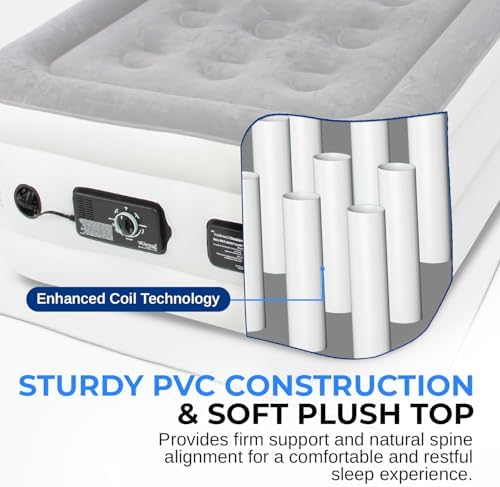 SereneLife Twin Air Mattress with Adjustable Firmness