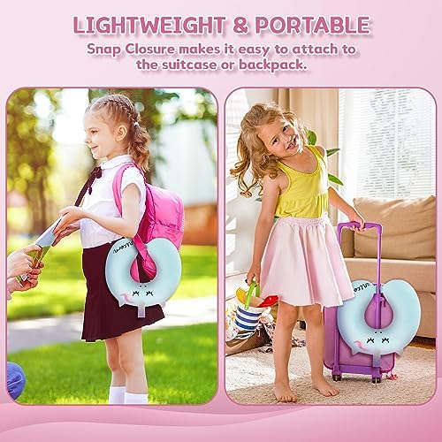 OBloved Memory Foam Toddler Neck Pillow with Unicorn Eye Mask for Travel