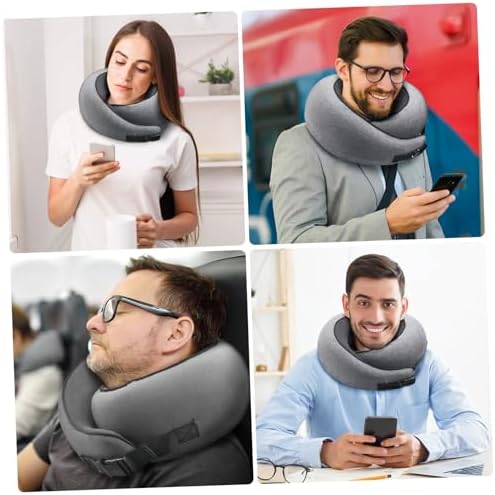 PrettyZoom Travel Pillow for Airplane Neck Support Red Design