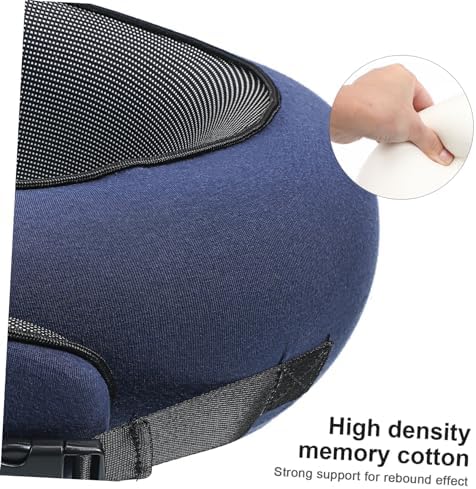 SOLUSTRE Shaped Memory Travel Pillow for Airplane and Car Comfort