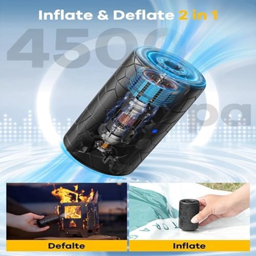 Fast Portable 4000mAh Air Pump for Inflatable Mattresses