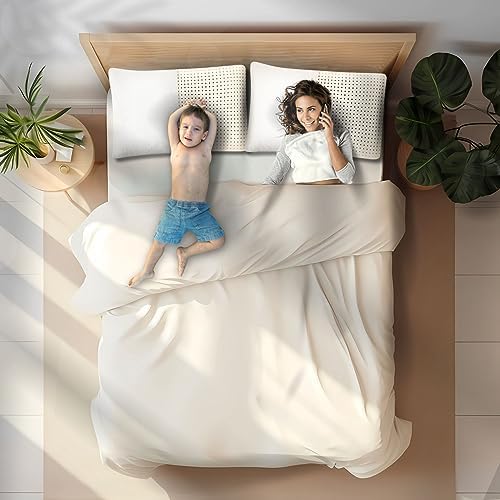 Travel Size Pillow Organic Contour with Cotton Cover Protector and Pillowcase GOLS GOTS Certified