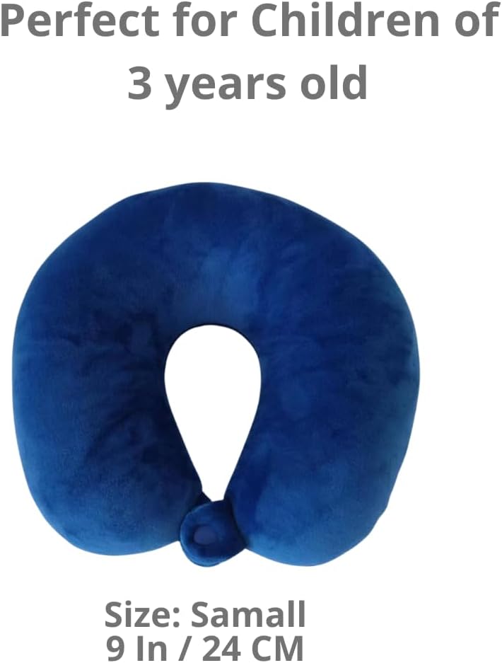 BelkVilo Small Compact Airplane Car Stroller Travel Pillow with Cute Penguin Plush for Kids Age 3