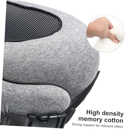 Unomor Travel Neck Support Pillow Memory Shaped for Airplane Train Car Comfort