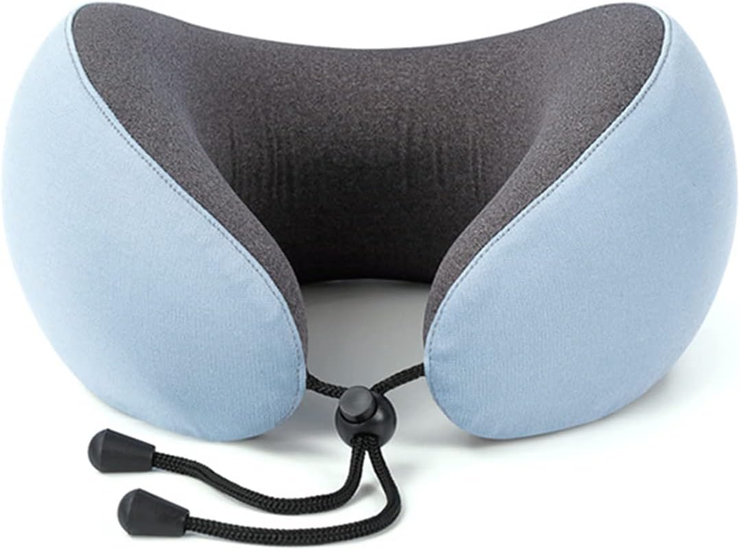 Neck and Head Support Pillow Stop Head from Falling Forward Memory Foam Travel Pillow for Airplane Train or Camp Use
