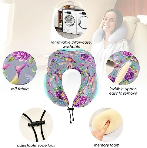 Stylish Memory Foam Travel Pillow for Headsets Flights and Office Breaks