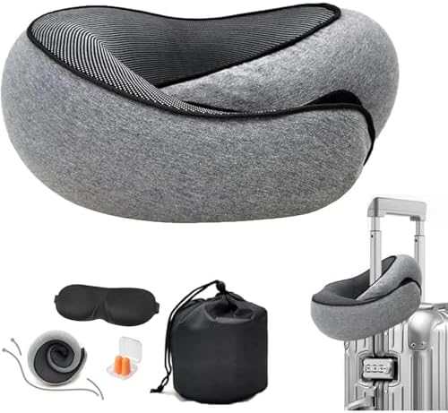 Travel Pillow for 360 Comfort Memory Foam Neck Pillow Ergonomic Design 2024 New Design