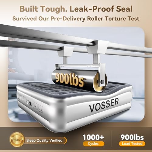3-Min King Air Mattress with Built-In Pump Silver