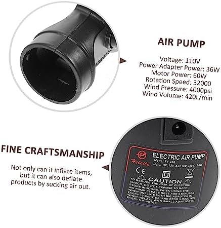 ABOOFAN 1 Set Electric Air Pump with US Plug for Air Mattresses More