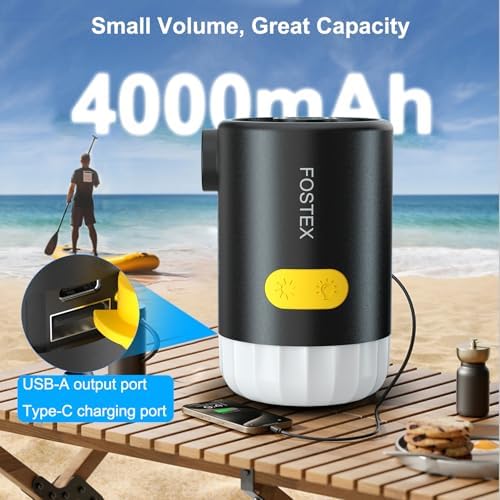 Fostex Portable Mini Air Pump Rechargeable Battery