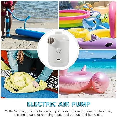 Quickly Inflates Air Mattresses Pools in Minutes USB Rechargeable Inflater Pump for Camping Picnic or Home Use