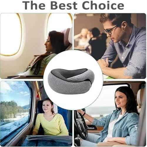 Memory Foam Travel Neck Pillow Perfect for Airplanes Offices Cars Black
