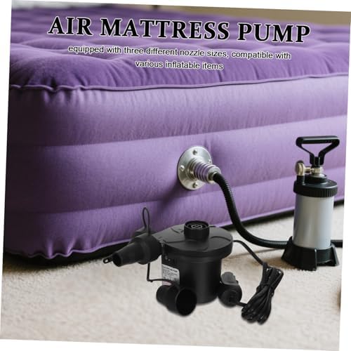 Ciieeo Electric Air Pump Inflatable Mattress Inflater with 3 Nozzles