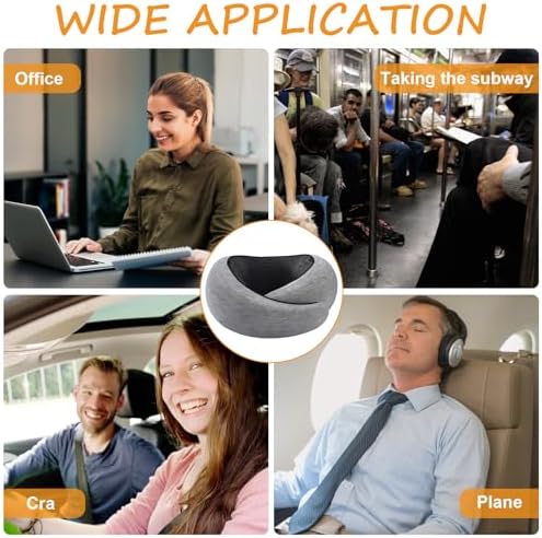 Adjustable Memory Foam Travel neck Pillow with Support for Airplanes Comfortable for Long Flights and Extensive Use