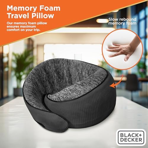 Cooling Memory Foam Travel Pillow - Ergonomic Neck Support