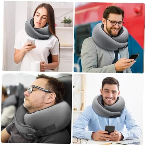 Luxshiny Travel Pillow Ergonomic Neck Support for Airplane Car Train
