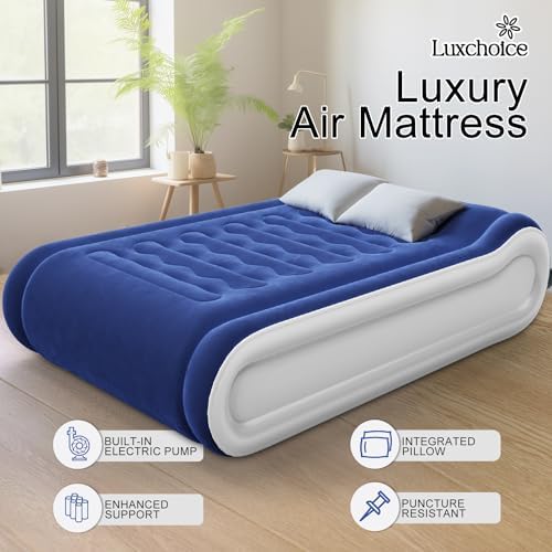 Luxury Arc-Shaped Twin Air Mattress with Built In Pump