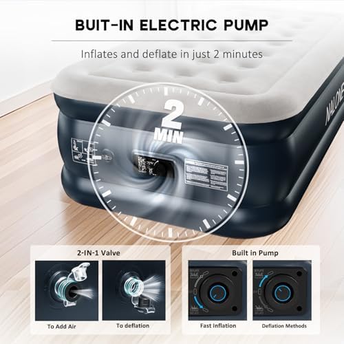 Perfect Match NAloneAir Mattress Twin with Built-In Pump