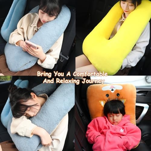 Kids Travel Pillow - Rainbow Pink