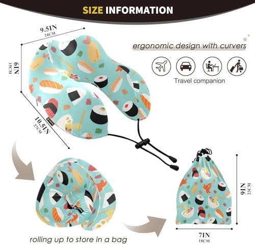 ALAZA Neck Travel Pillow for Airplanes - Memory Foam for Comfort Support