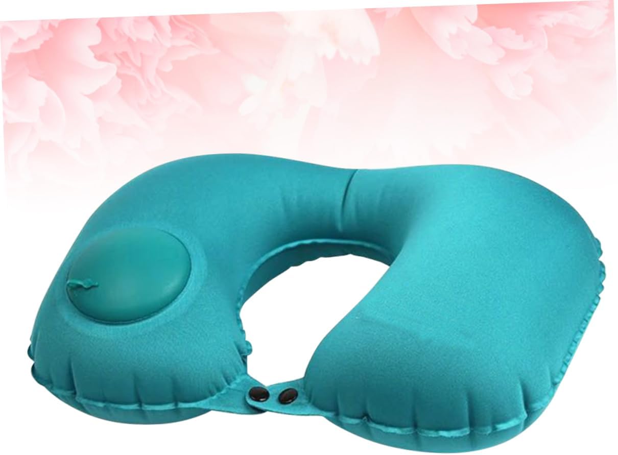 2-Piece Neck Cushion Inflatable Travel Pillow for Airplane - Comfortable Support for Travel Neck and Easy Use
