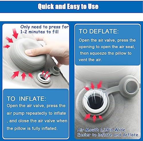 VOPHIA Inflatable Airplane Footrest Neck Pillow