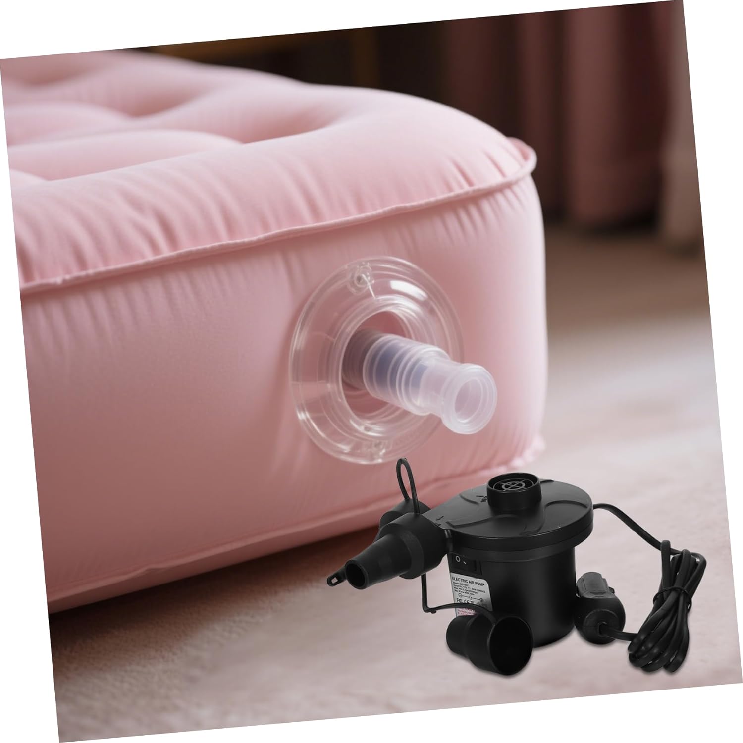 Charge Inflates in Second with Multi-NOzzle Electric Pump for Camping Travel More