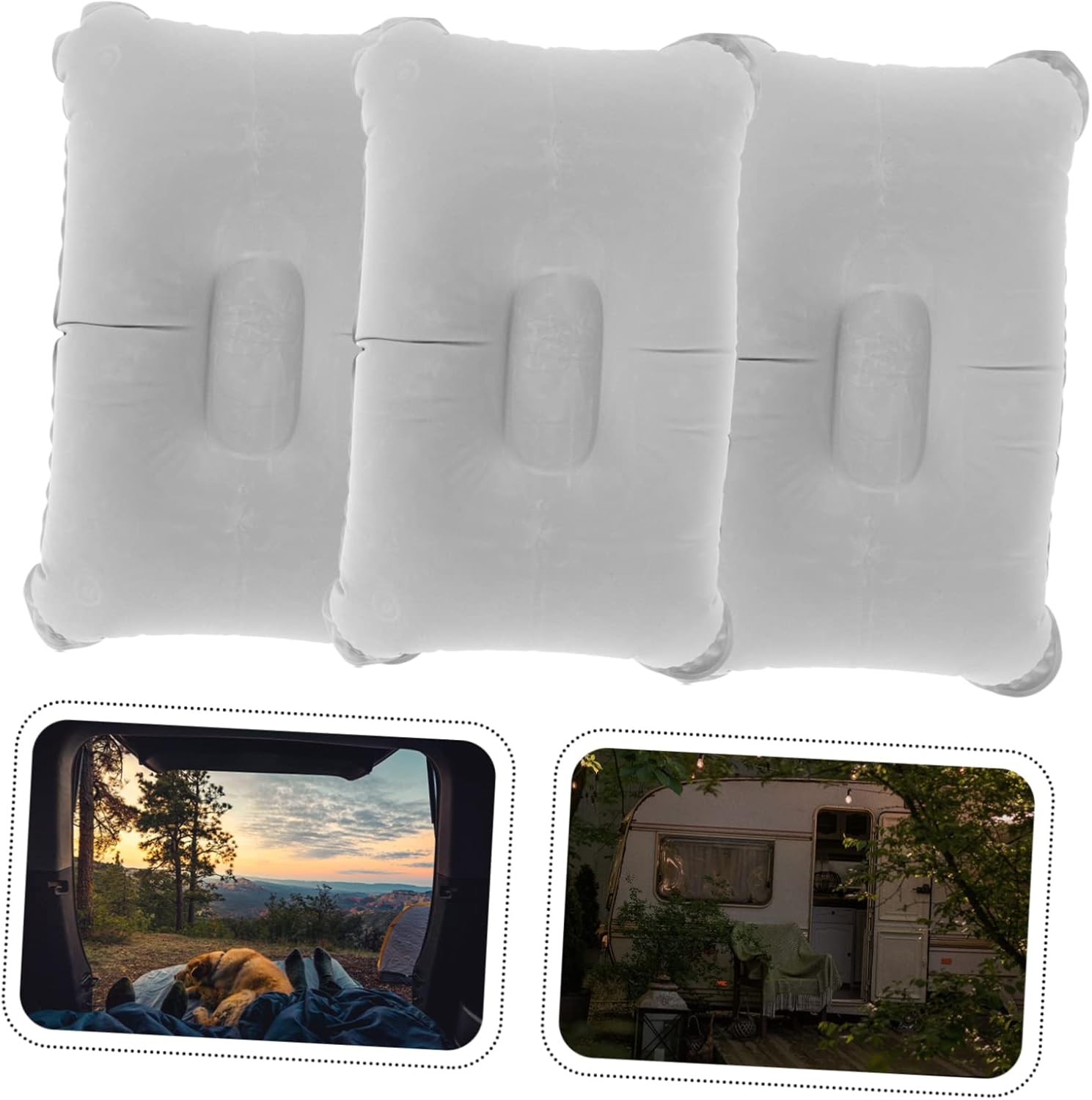 Ergonomic Multi-Functional Travel Pillow for Camping and Airplane Sleep Comfortable Support for Neck and Back