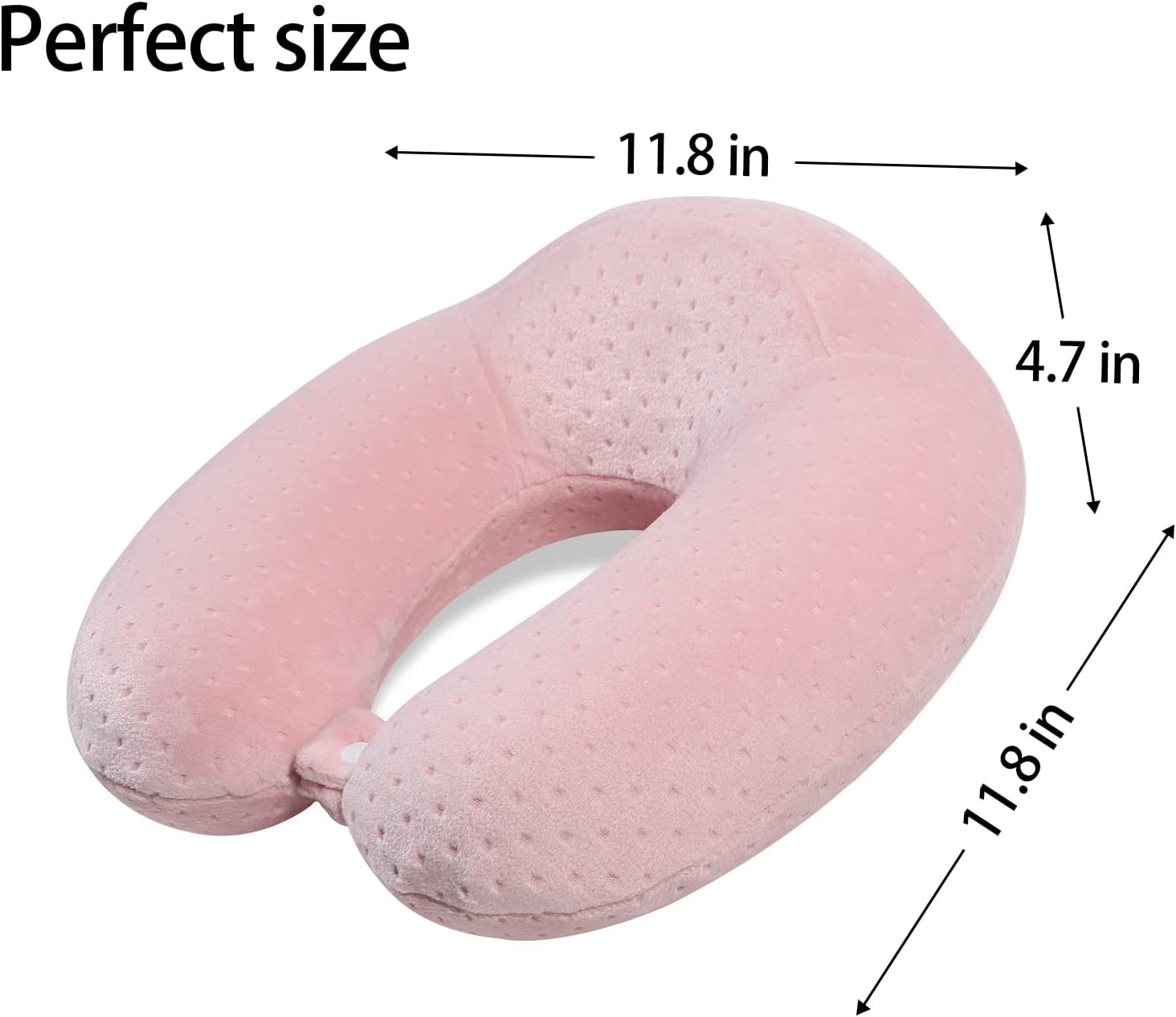 Gosider U-shape Memory Foam Travel Pillow Pink - Comfortable Airplane Pillow for Head and Neck Support