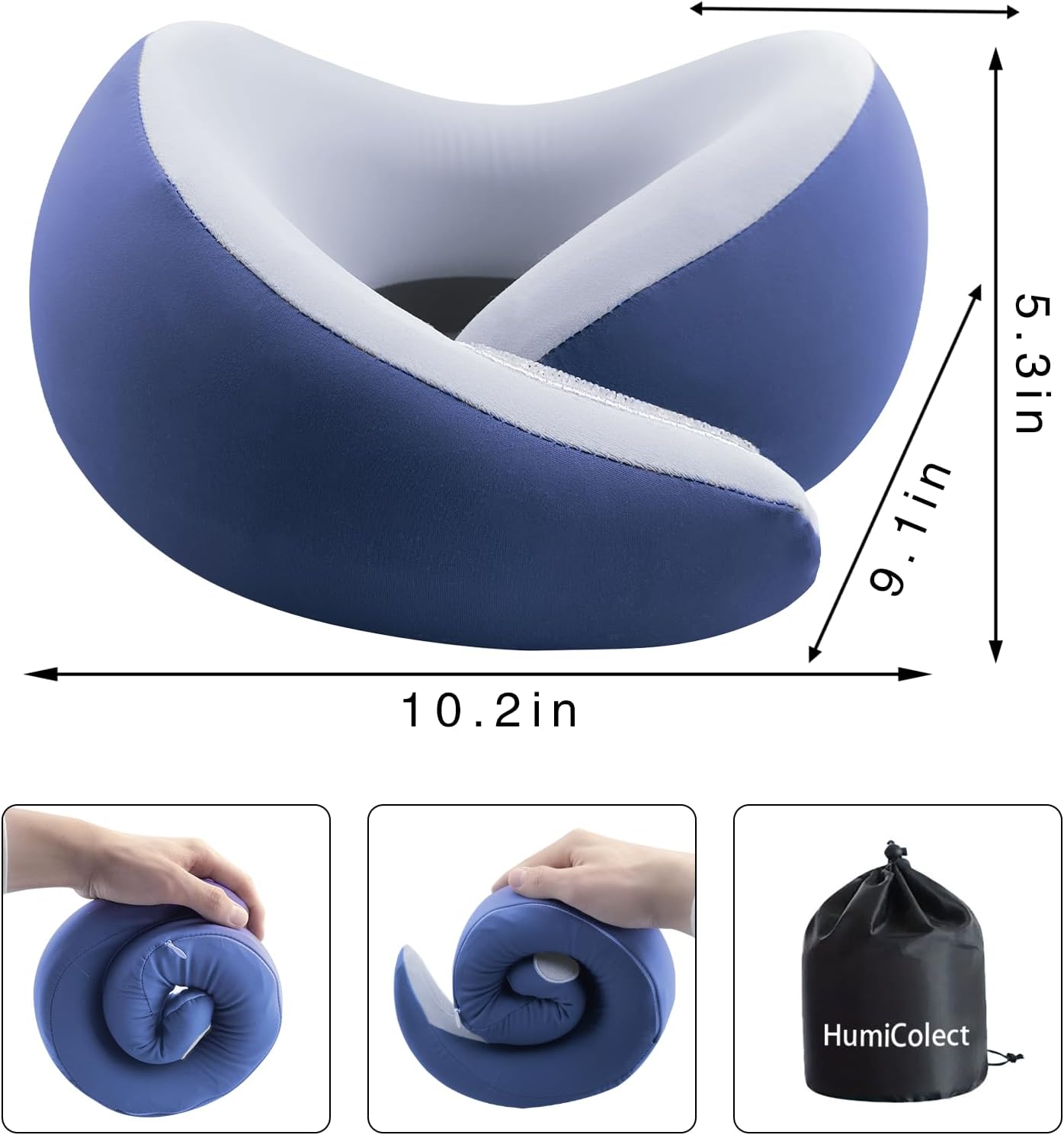 Belecy Travel Pillows for Airplanes - Perfect for Relaxing With Ergonomic Support