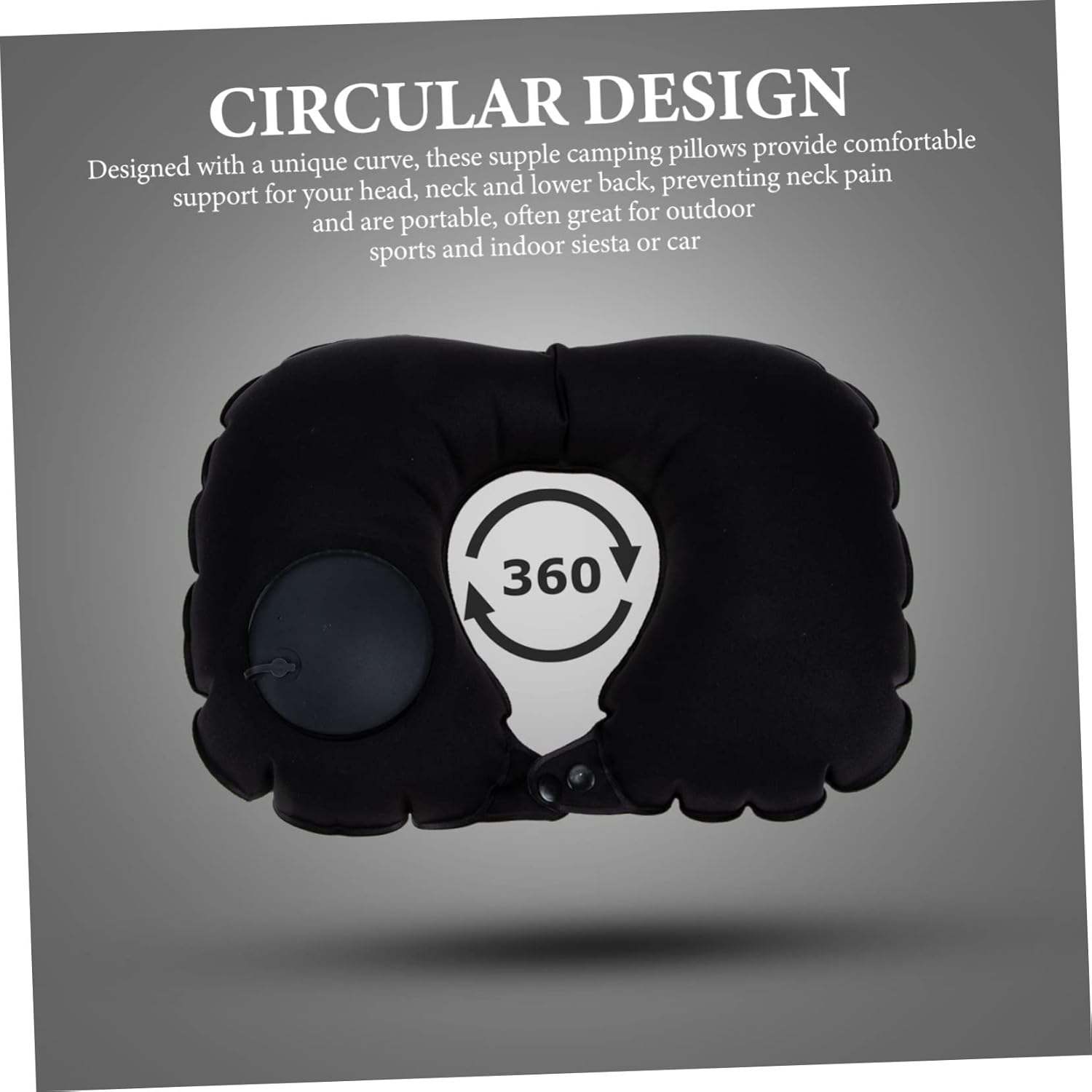 Healifty Comfortable Travel Pillow with Neck Support Portable Airplane Pillow for Long Flights