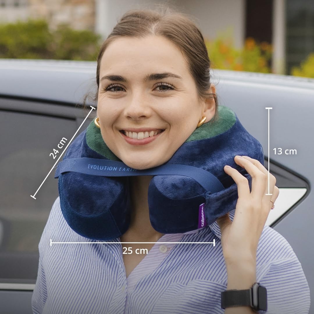 Cabeau Best Neck Pillow for Travel - 360 Support for Comfort Convenience