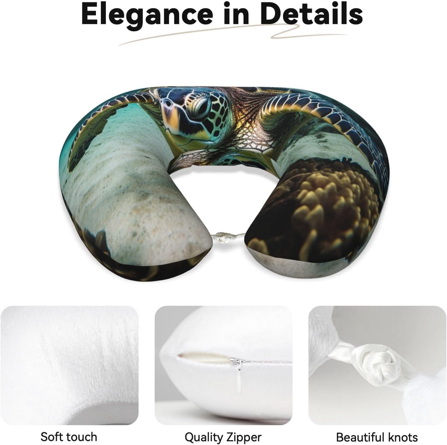 Ergonomic Travel Pillow Memory Foam Airplane Pillow for Neck and Head Support Buckle-Ready for Oxygen