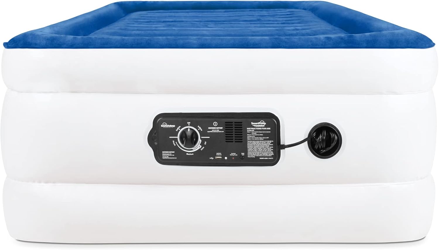 SoundAsleep Products SoundAsleep CloudNine Series Air Mattress with Dual Smart Pump Technology Perfect Bed for Sleepers