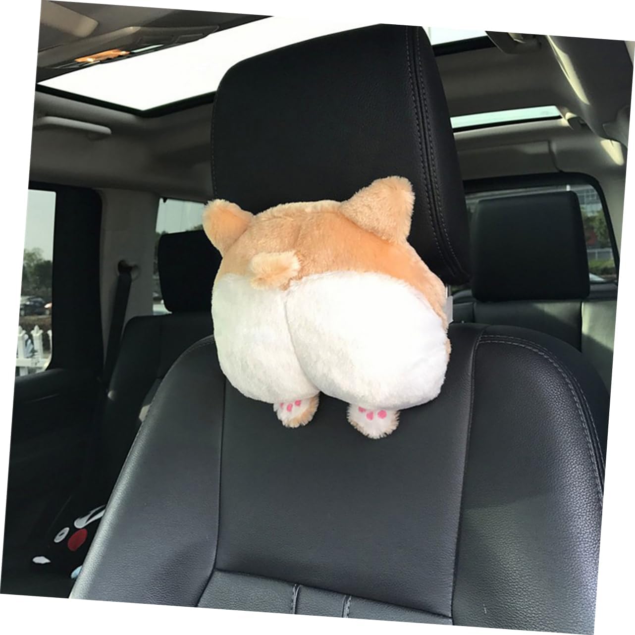TOYANDONA Plush Car Pillow Corgi Design Comfort for Home Office and Travel