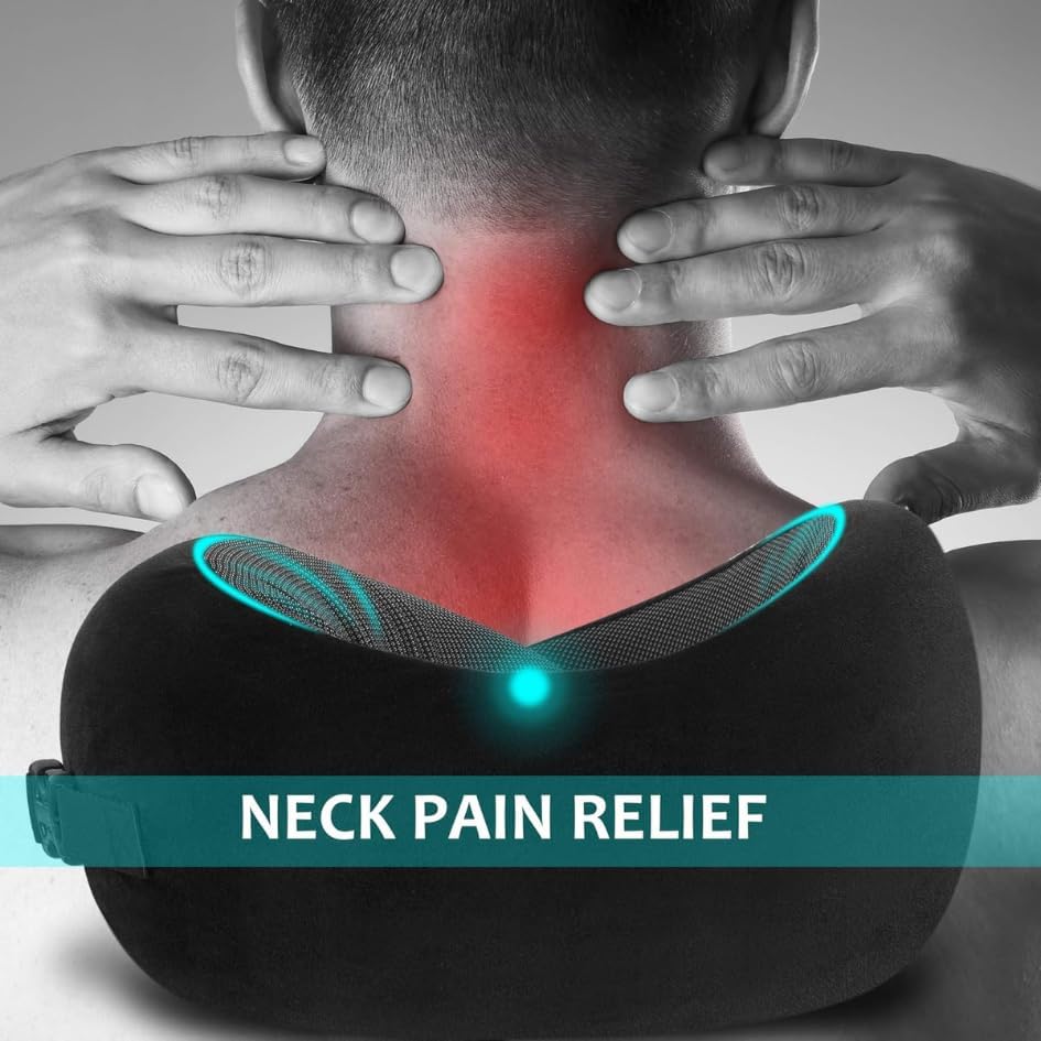 KIVIX 2025 Updated Travel Pillow for Airplanes - Neck Support and Comfort