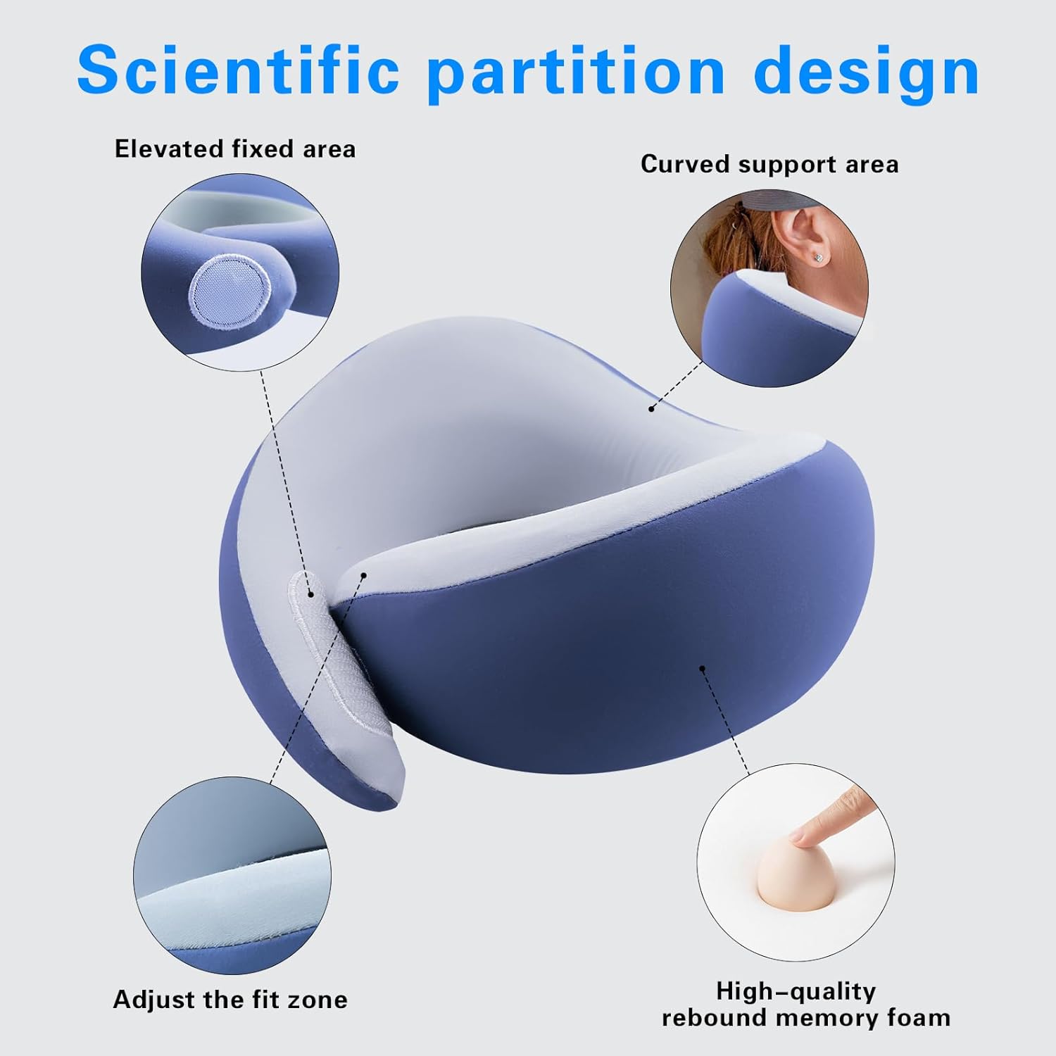 Belecy Travel Pillows for Airplanes - Perfect for Relaxing With Ergonomic Support