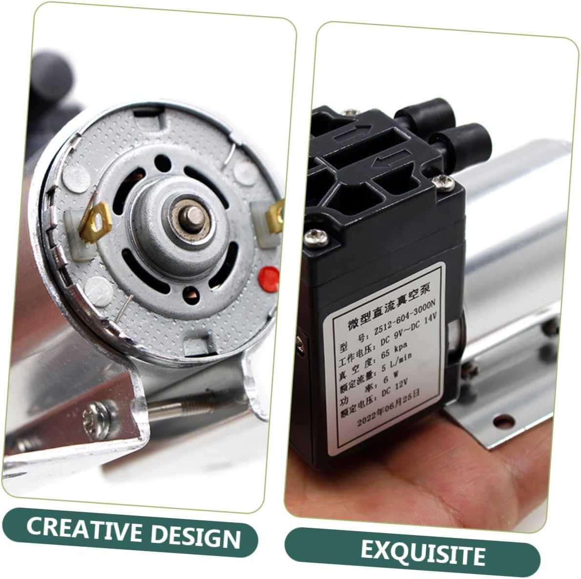 Size 25in Lightweight Electric Vacuum Pump for Camping and Home Use Quiet Operation