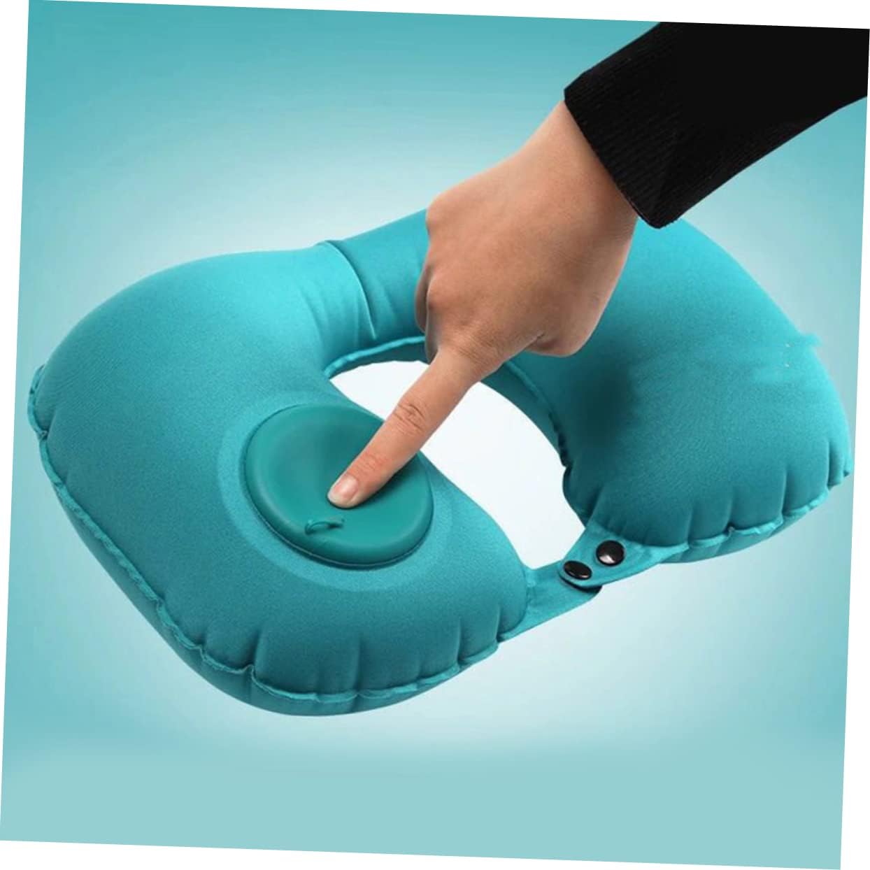 2-Piece Neck Cushion Inflatable Travel Pillow for Airplane - Comfortable Support for Travel Neck and Easy Use