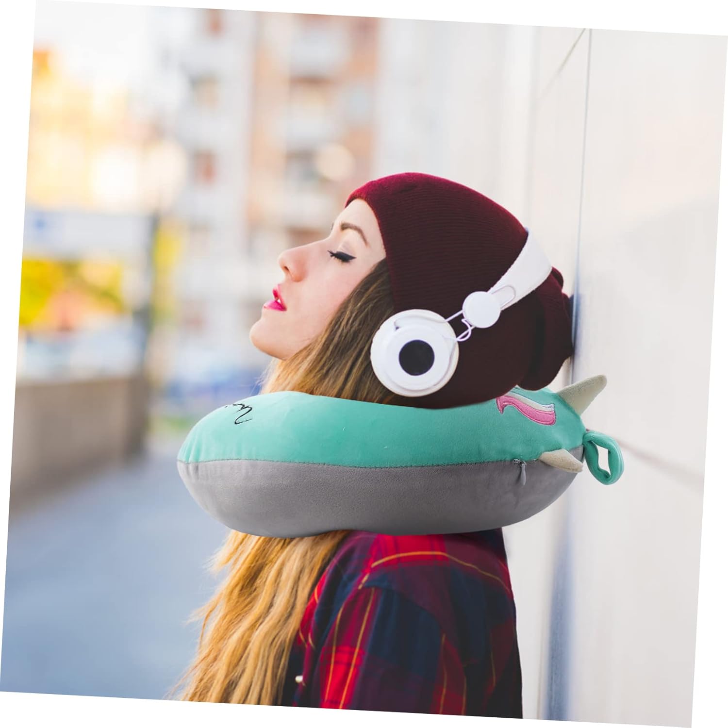 Stylish Cactus Travel Pillow for Adults Ergonomic Neck Support Perfect for Naps